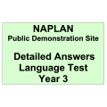 NAPLAN Demo Answers Language Year 3